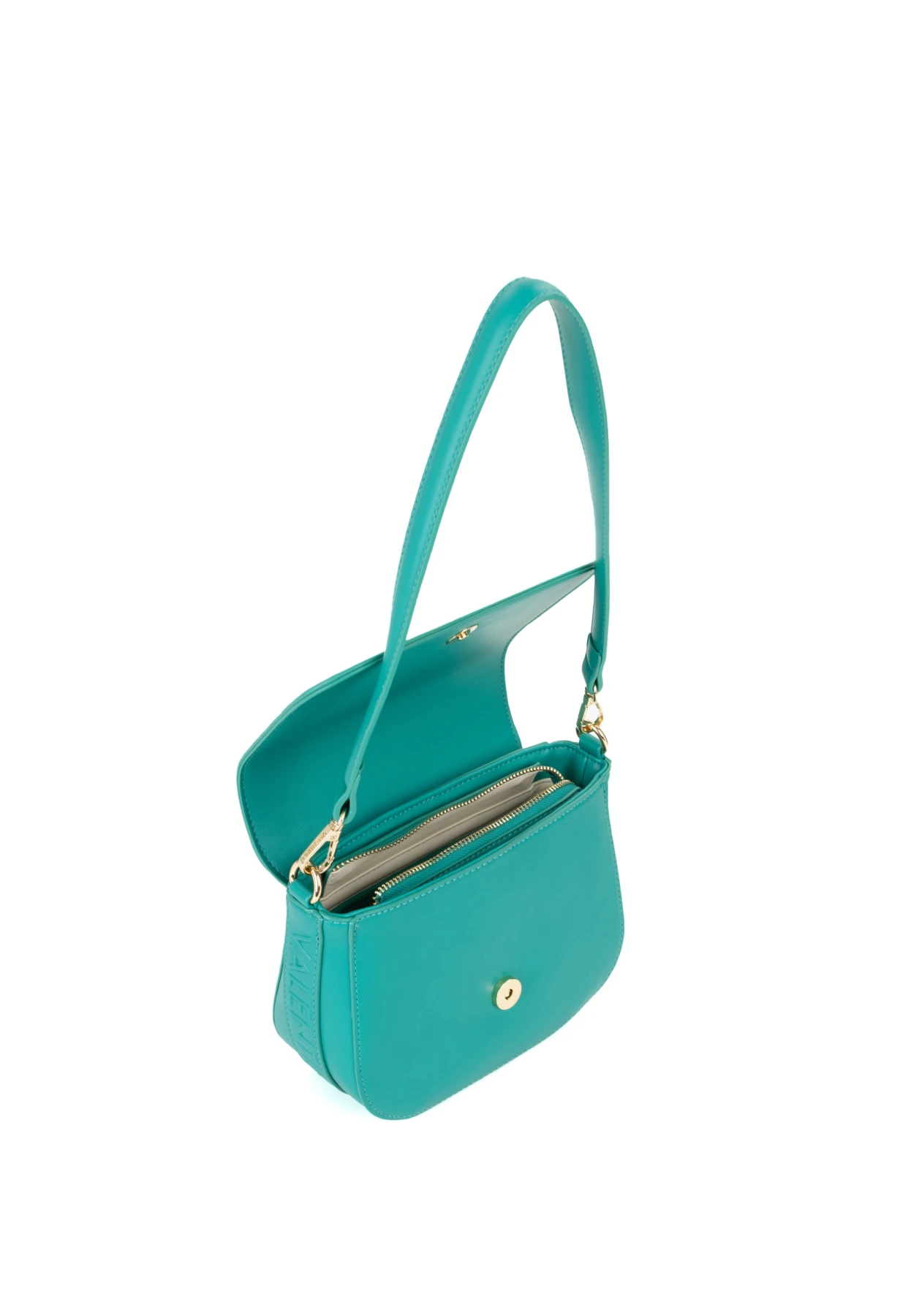Smooth Leather Saddle Crossbody Bag with Embossed Side Logo and Gold Hardware Gallery