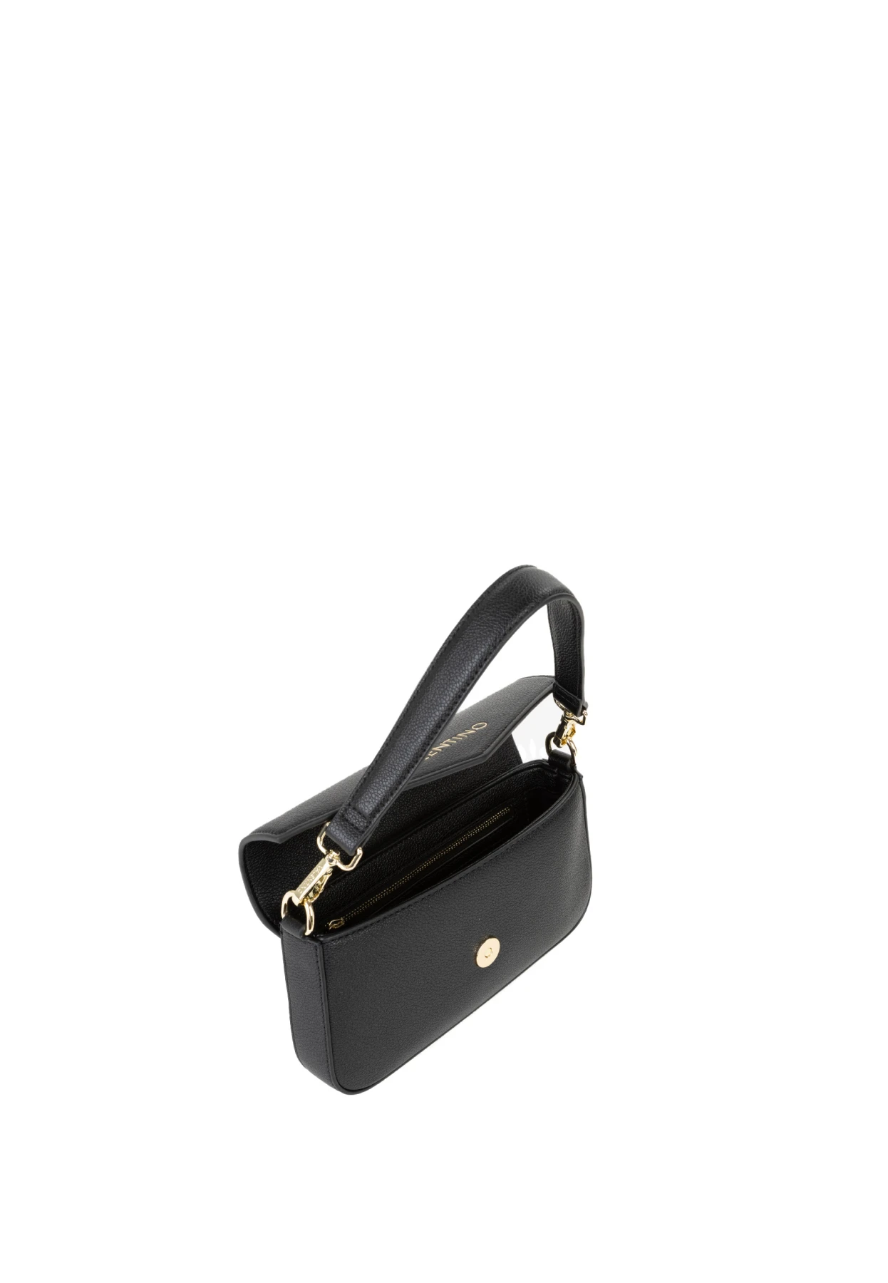 Leather Envelope Flap Baguette Bag with Charm Details and Gold Hardware Gallery