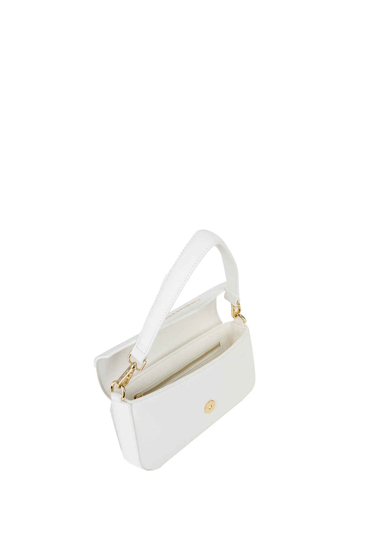 Leather Envelope Flap Baguette Bag with Charm Details and Gold Hardware Gallery