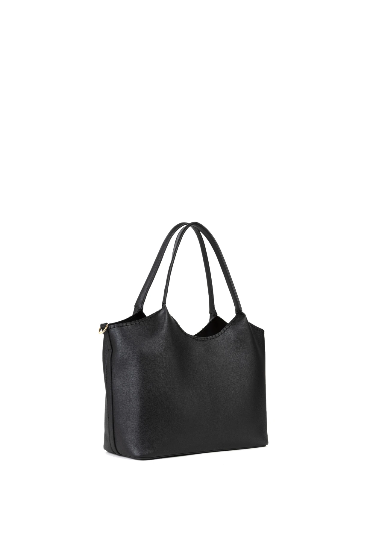 Leather Tote Bag with Whipstitch Trim and Gold Hardware Gallery