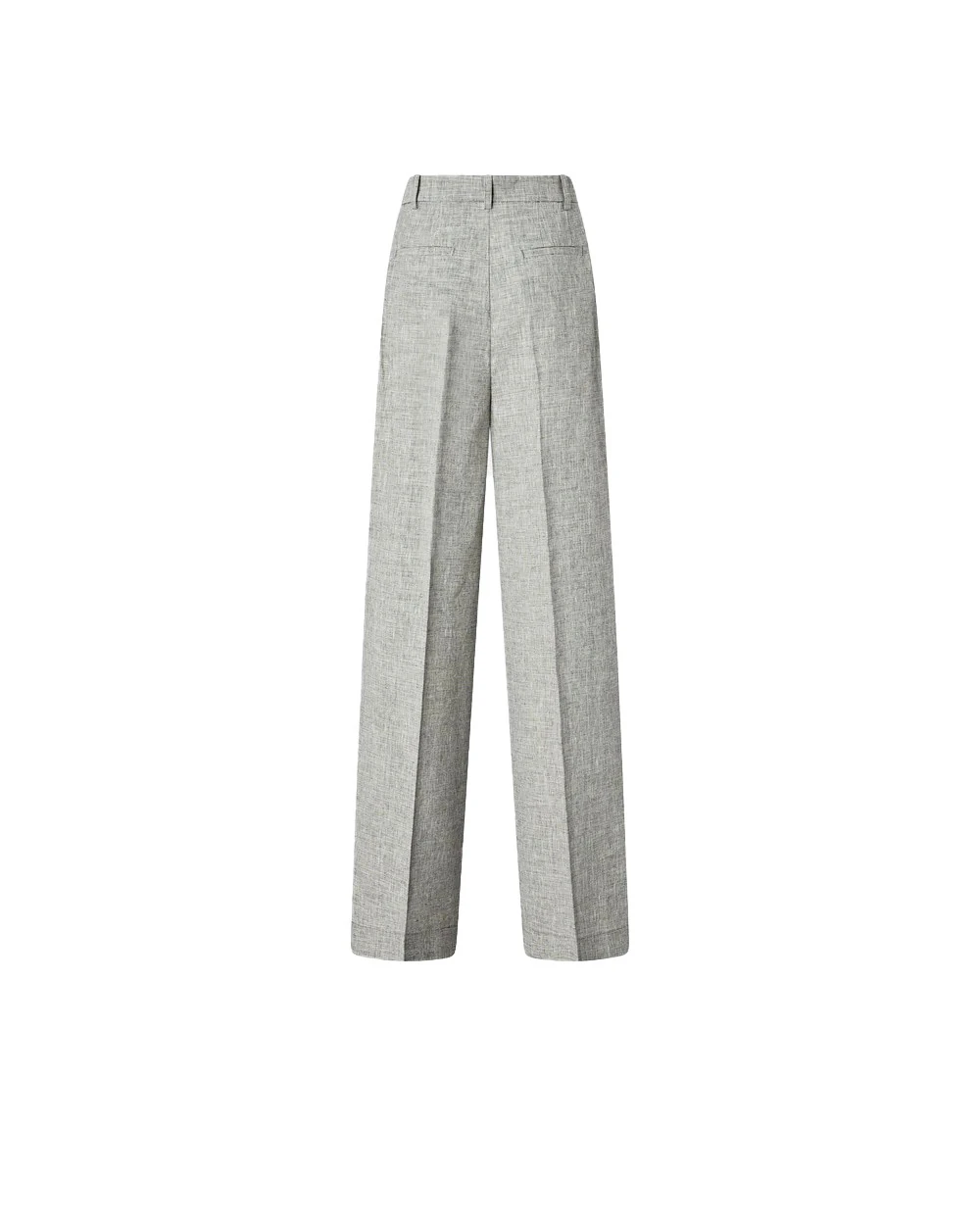 Slub Trousers With Pressed Pleat Detail Gallery