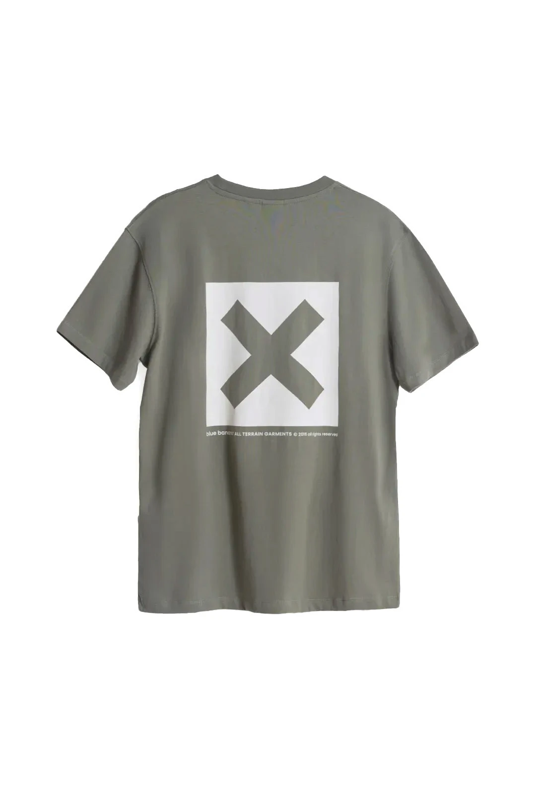 Olive Green "X" Graphic Crewneck Short Sleeve T-shirt Gallery