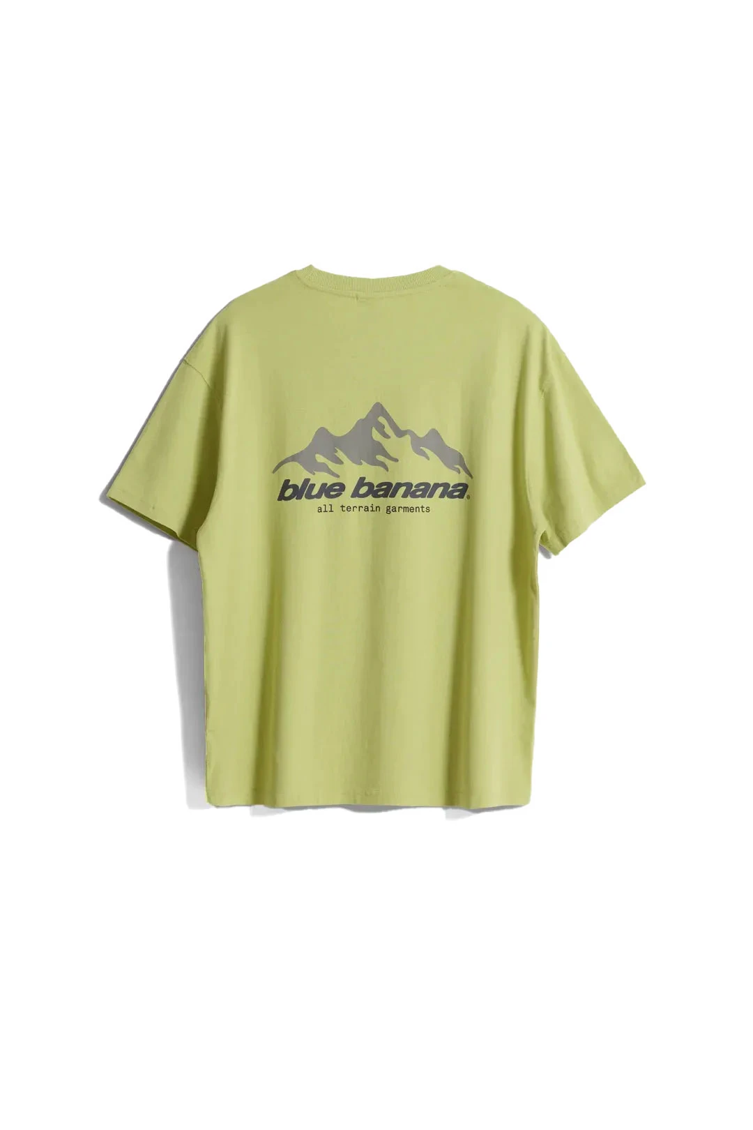 Lime Green Mountain Graphic T-Shirt with Back Print Gallery