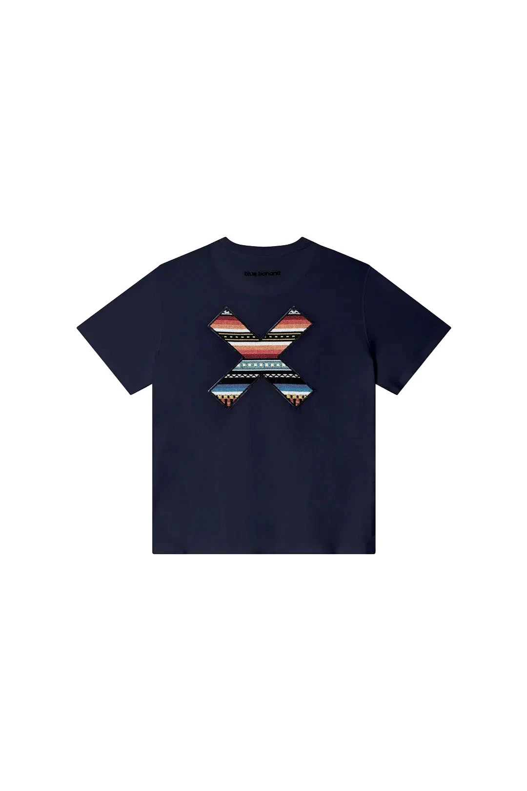 Navy Classic Woven "X" Graphic Crewneck Short Sleeve T-shirt Gallery