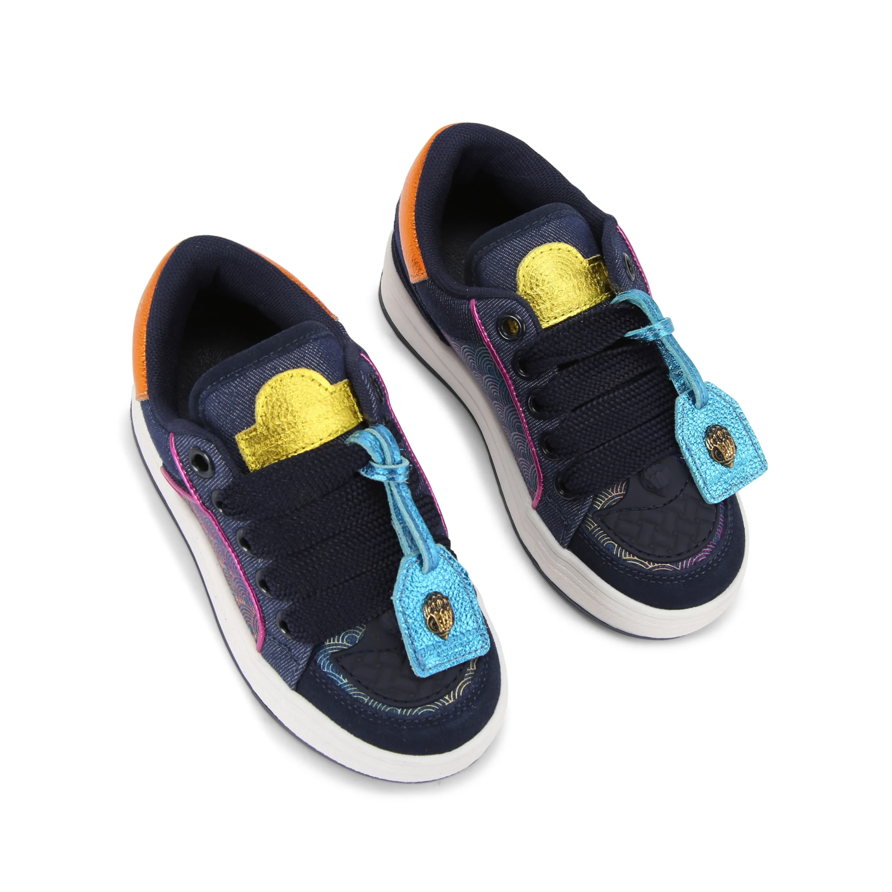 Kids Southbank Denim & Suede Tag Sneakers Gallery