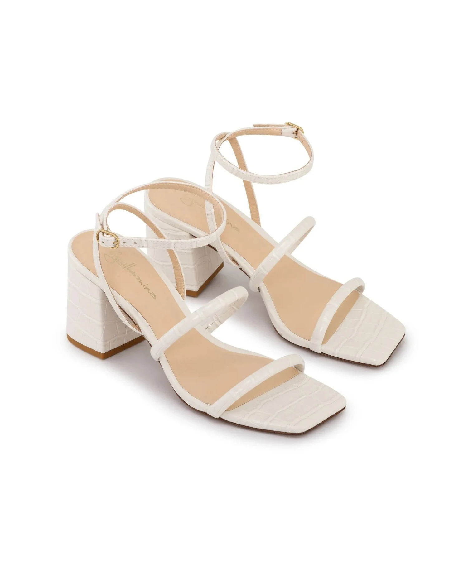 Leather Block Heel  Strappy Sandals  Gallery