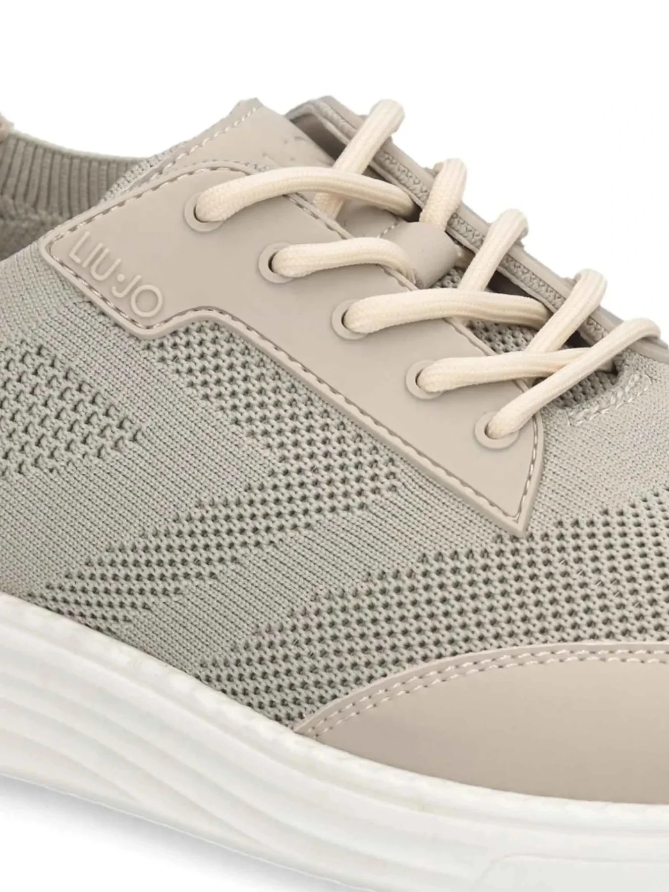 Knit Sneakers with Brown Heel Detail Gallery