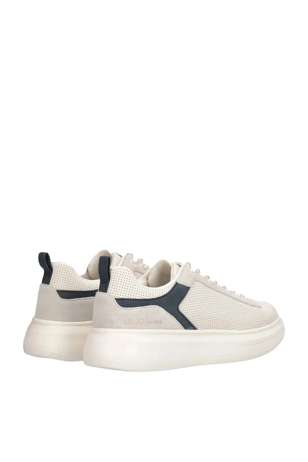 Cow Suede Perforated Platform Sneakers Gallery