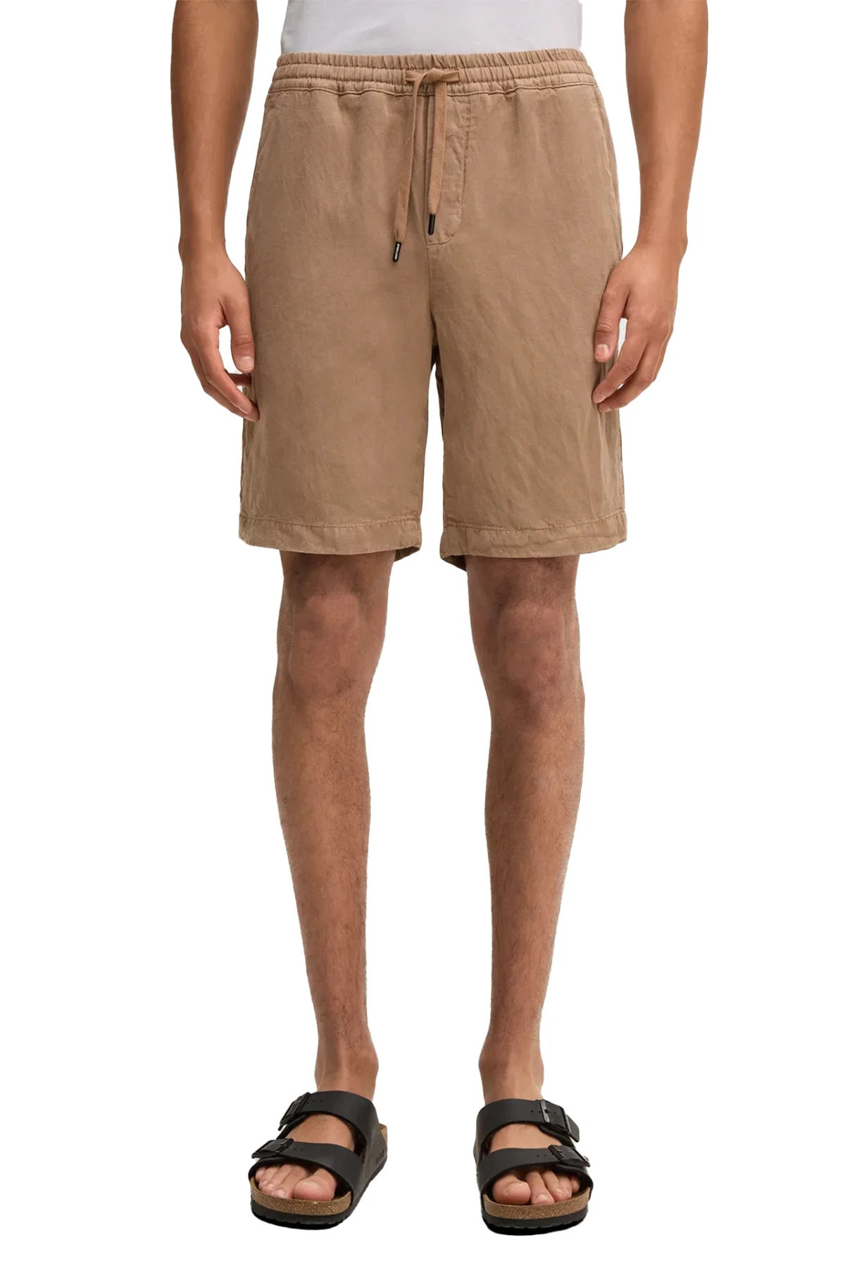 Relaxed Fit Linen Blend Bermuda Shorts   Gallery
