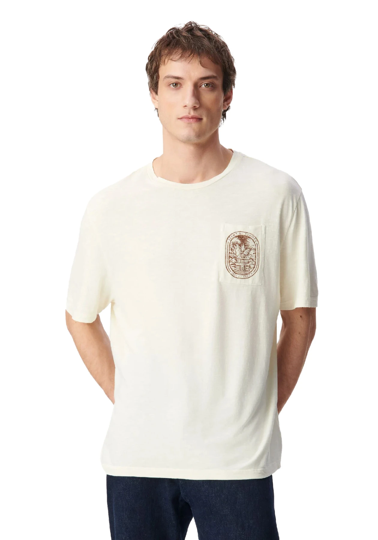 Cotton Round Neck T-Shirt With Pocket Design Gallery