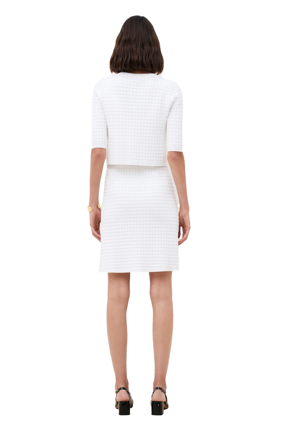 Lightweight Knit Cropped Cover-Up With Elbow-Length Sleeves Gallery