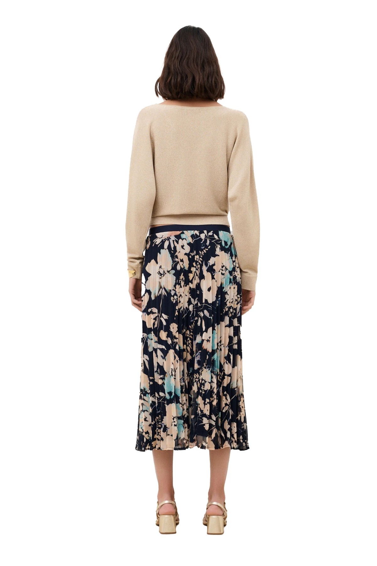Floral Pleated Midi Skirt Gallery