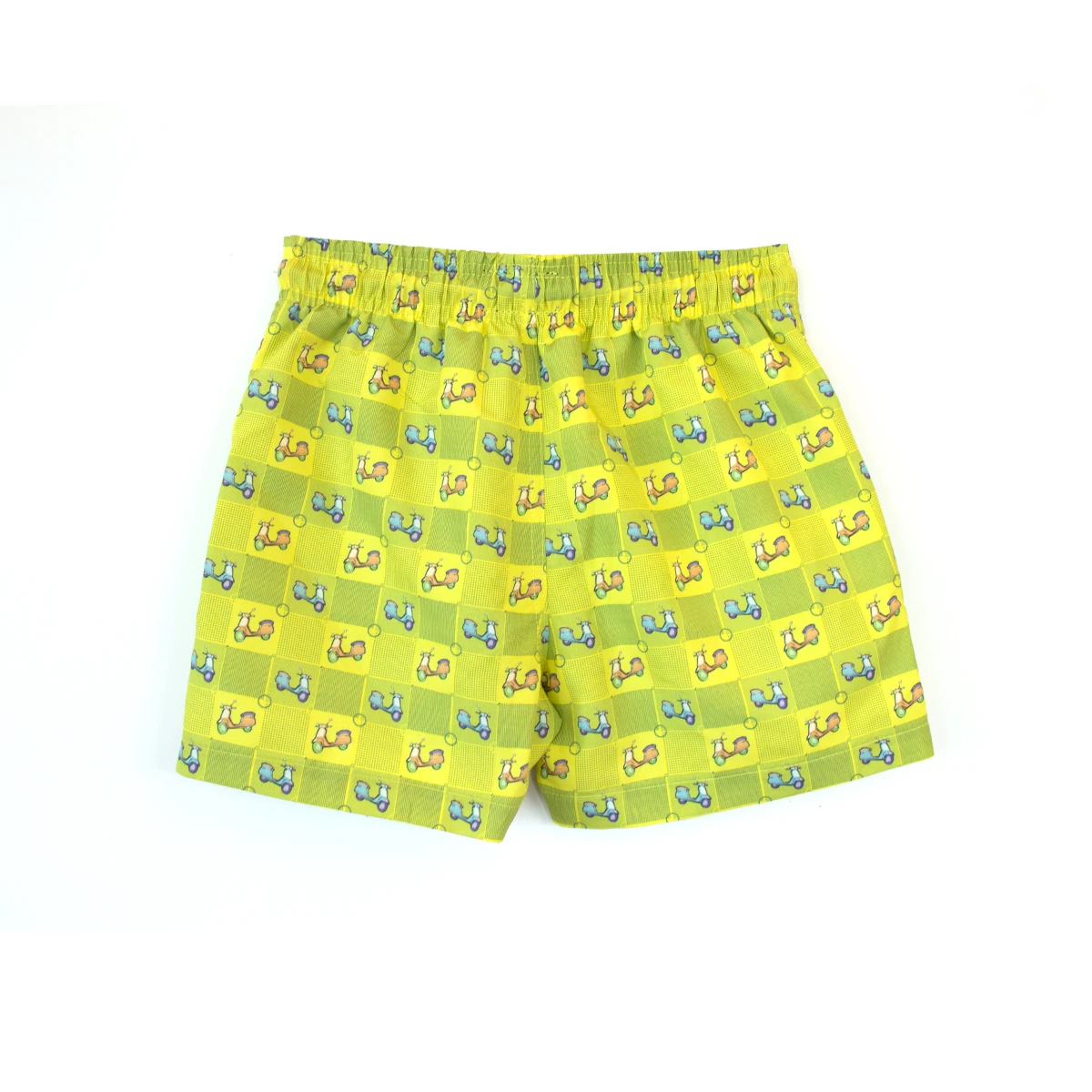 Kids Boys Yellow Vespa Print Swim Shorts Gallery