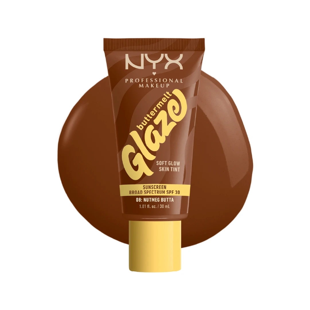 Buttermelt Glaze Soft Glow Skin Tint + SPF/FPS 30, Foundation, 12h Wear - 08 Nutmeg Butta Gallery