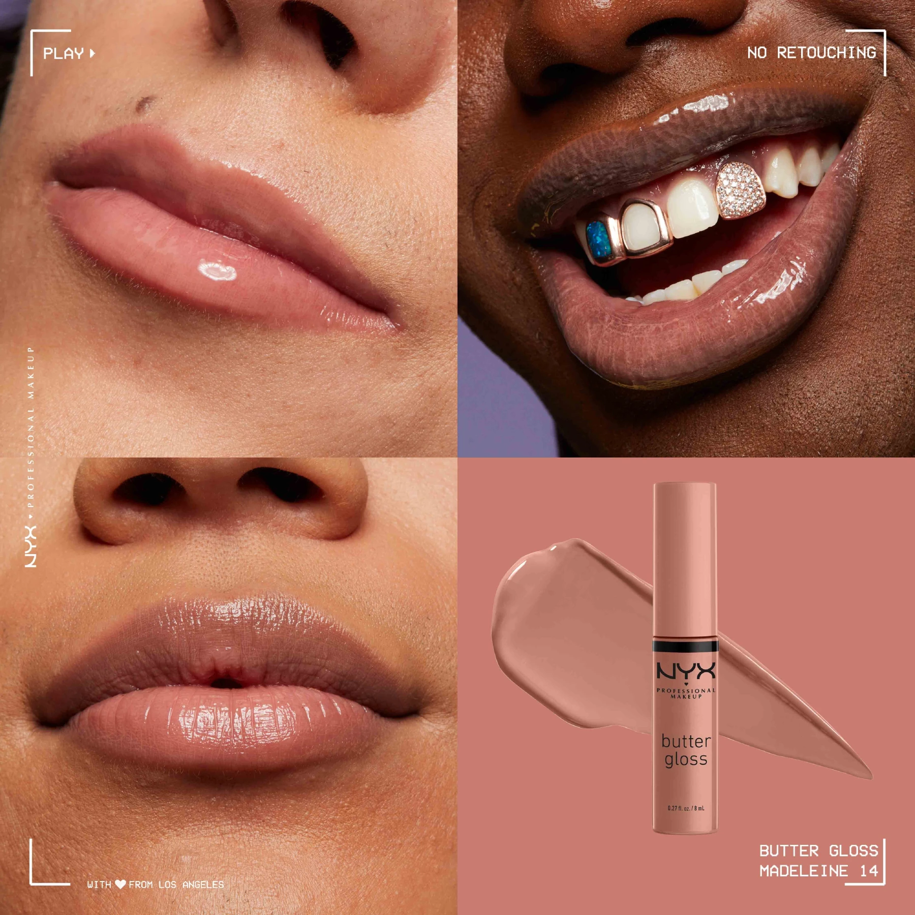 Butter Gloss, Non-Sticky Lip Gloss, Buttery Soft, Silky Smooth and Creamy, Sheer to Medium Coverage - MADELEINE Gallery