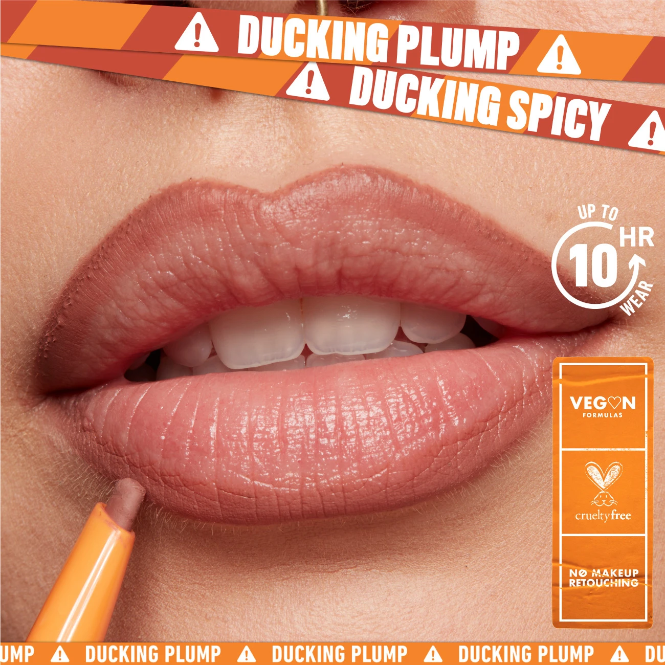 Duck Plump Plumping Lip Liner, Lip Liner, Up To 10 HR Wear, Matte Finish, - NUDE FLIP Gallery