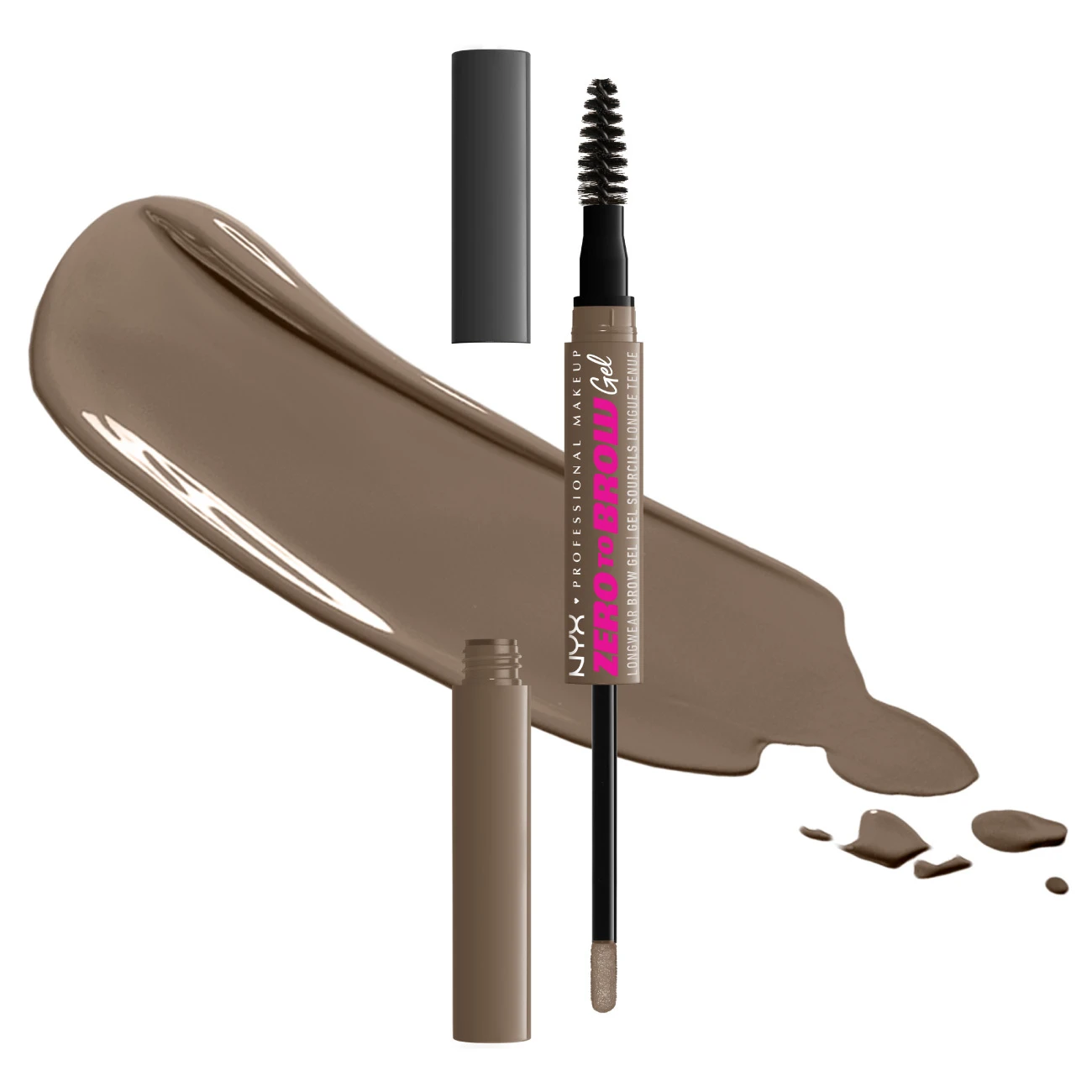 Zero to Brow Longwear Brow Gel, Transfer-resistant, fade-resistant, and smudge-resistant (Vegan) - 05 Ash Brown Gallery