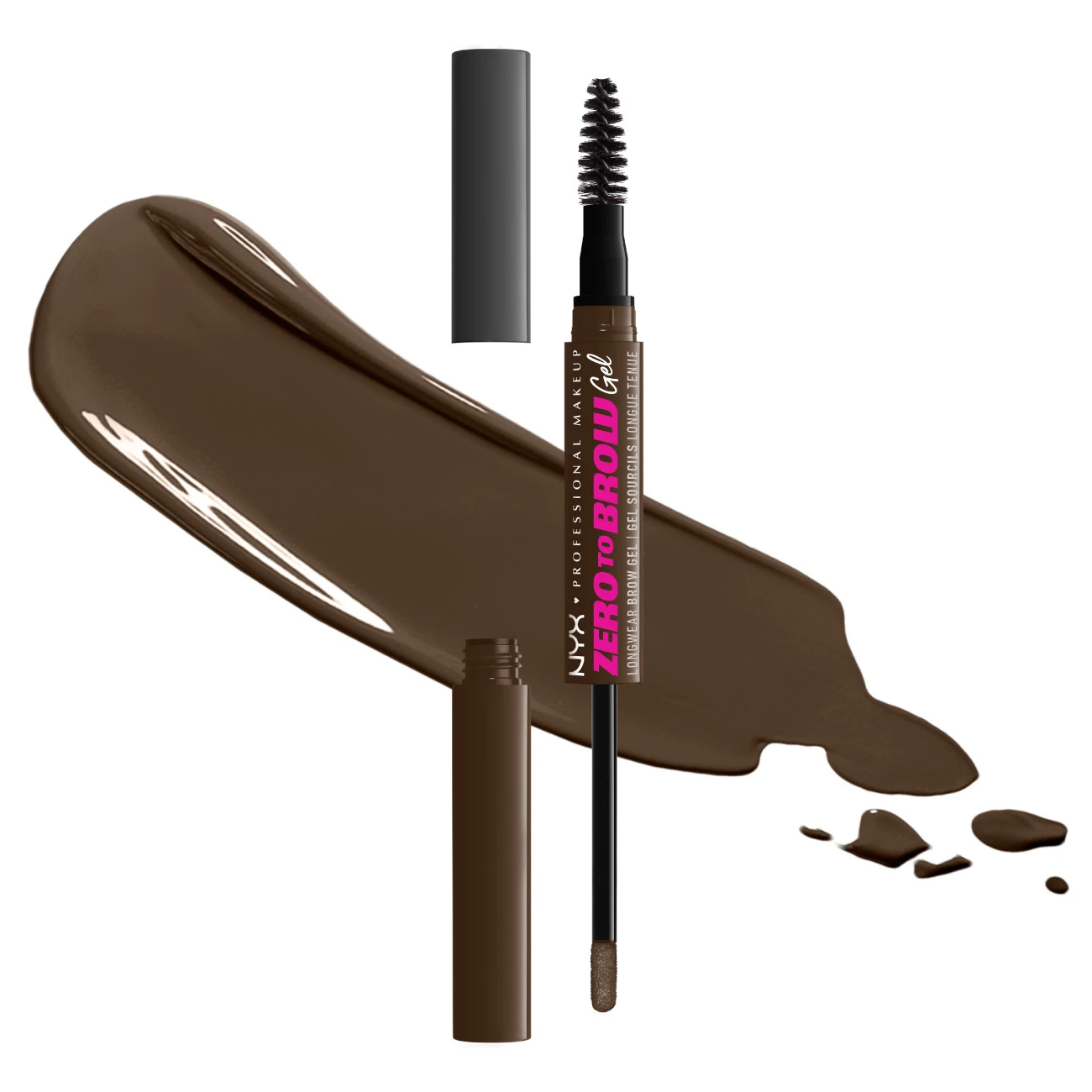 Zero to Brow Longwear Brow Gel, Transfer-resistant, fade-resistant, and smudge-resistant (Vegan) - 07 Espresso Gallery