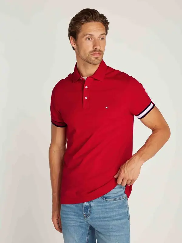  Slim Flag Cuff Short Sleeve Polo 1 Image