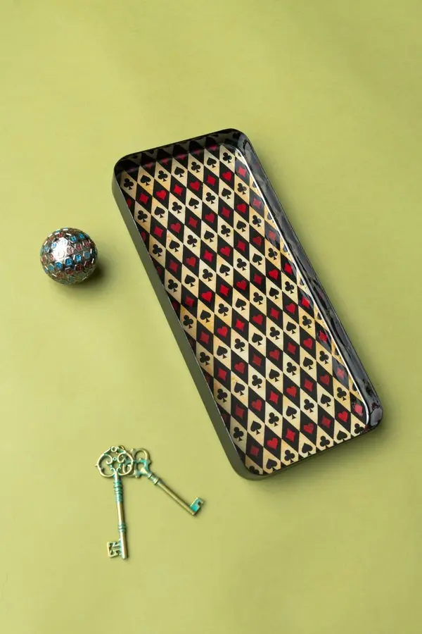  Playing Cards Black Tray 13 x 29 cm 2 Image