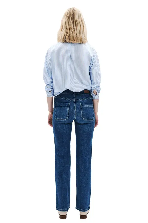 Pelley Flared Patch Pocket Jeans 1 Image