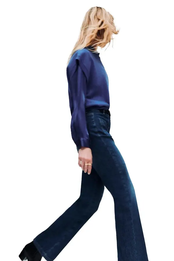 Pelley Flared Patch Pocket Jeans 2 Image