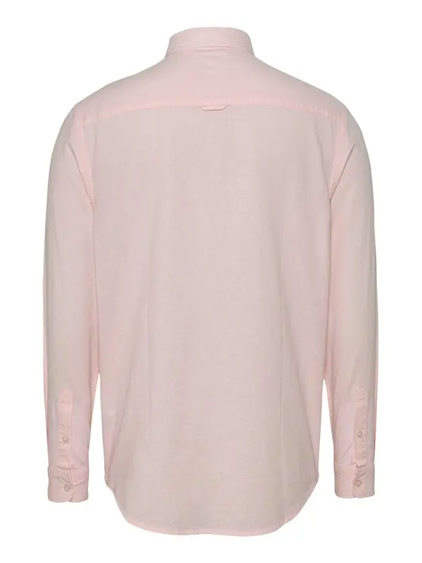 Regular Fit Linen Blend Long Sleeve Shirt  1 Image