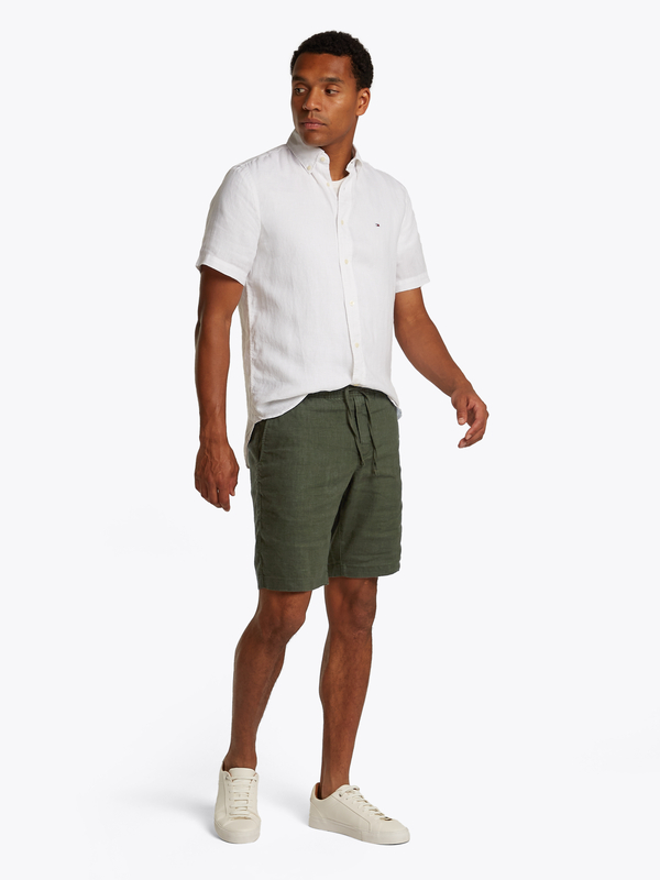 Harlem Drawstring Linen Shorts 4 Image