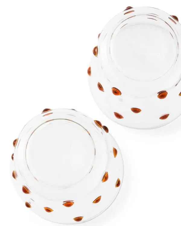 Set of 2 - Tumbler Nob Amber 1 Image