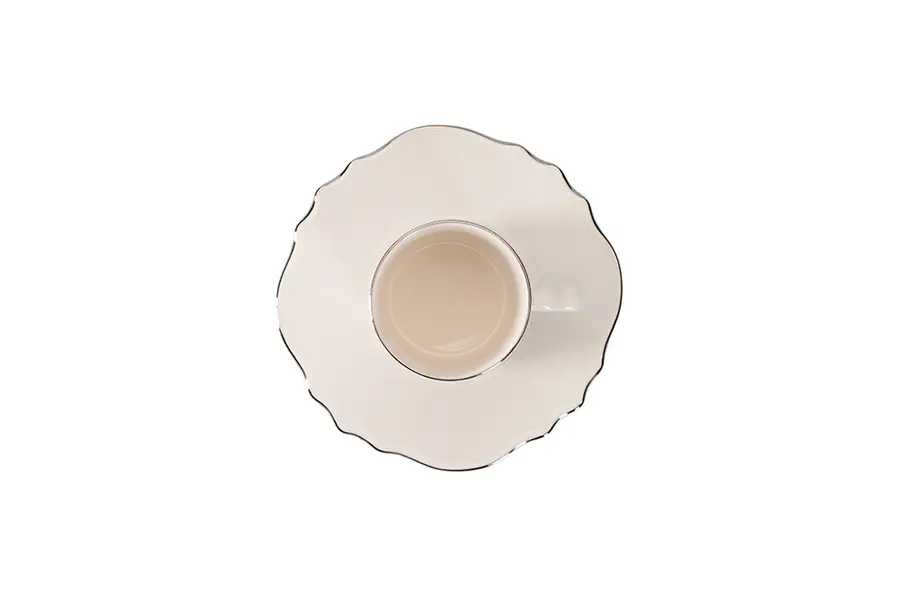 Tide Platinum Banded Coffee Set for 4 People 1 Image