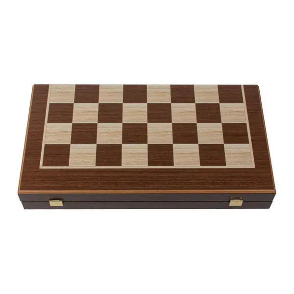 Handmade Wenge Inlaid Chess & Backgammon with Walnut & Oak points 48x26cm 1 Image