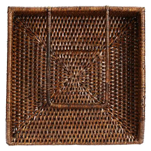 Botanio Brown Towel Rack 22 x 22 x 6 cm, rattan 2 Image