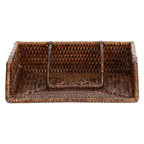 Botanio Brown Towel Rack 22 x 22 x 6 cm, rattan 3 Image
