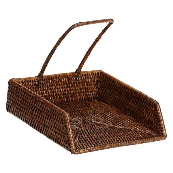 Botanio Brown Towel Rack 22 x 22 x 6 cm, rattan 4 Image
