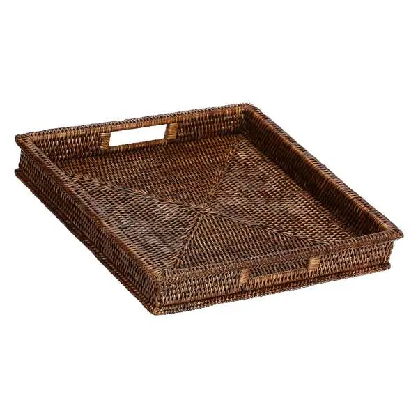 BOTANIO SQUARE TRAY 40X40X5CM BROWN 1 Image
