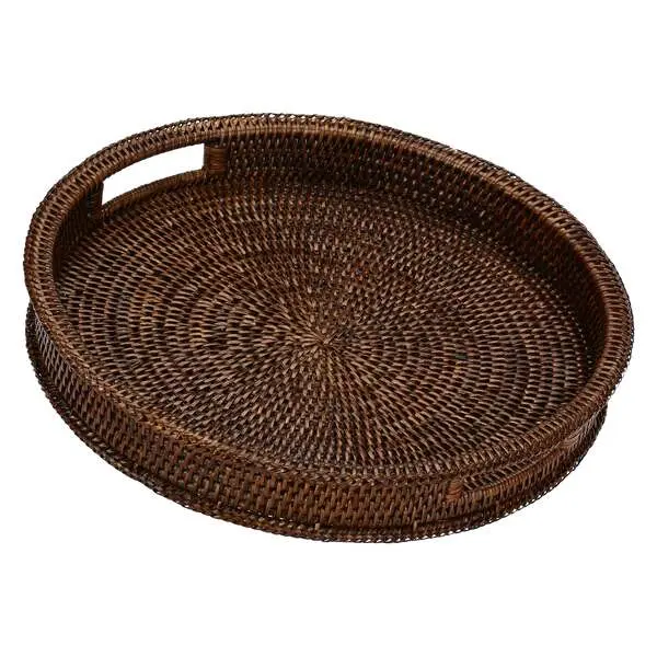 BOTANIO ROUND TRAY 40Ã CM BROWN 2 Image