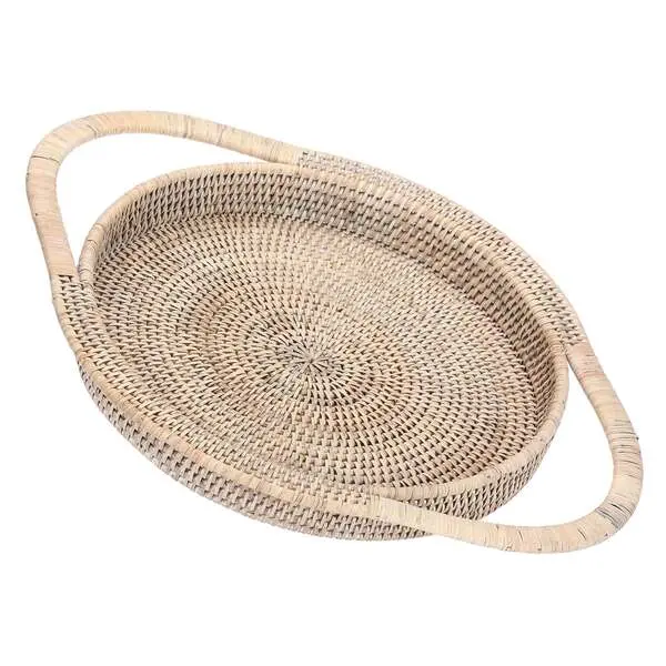 BOTANIO ROUND TRAY 36 5 53X41X5CM WHITE 2 Image