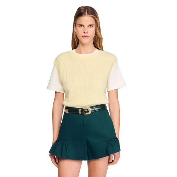 Dual-material knit jumper 2 Image