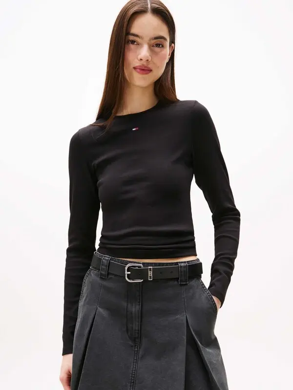 Slim Rib Long Sleeve T-Shirt 3 Image