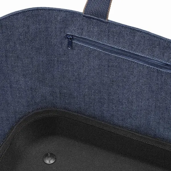 herringbone shoppingbasket - dark blue 1 Image