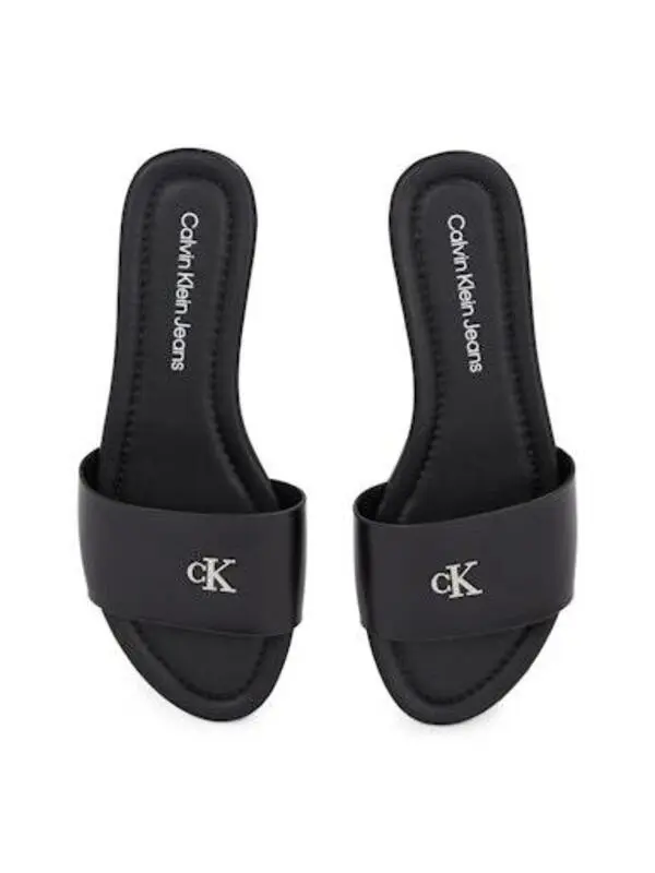 Flat Leather Slides 7 Image