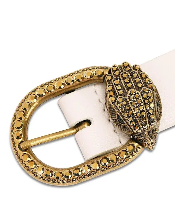 Leather Belt with Statement Gold Hardware 1 Image
