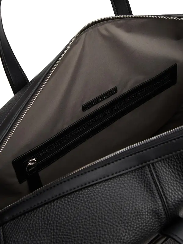  Metal Logo Pebble Leather Duffle Bag 2 Image