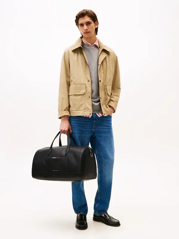  Metal Logo Pebble Leather Duffle Bag 3 Image