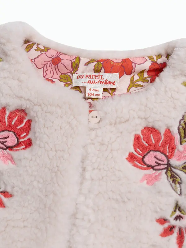 Shearling-effect sleeveless waistcoat 1 Image