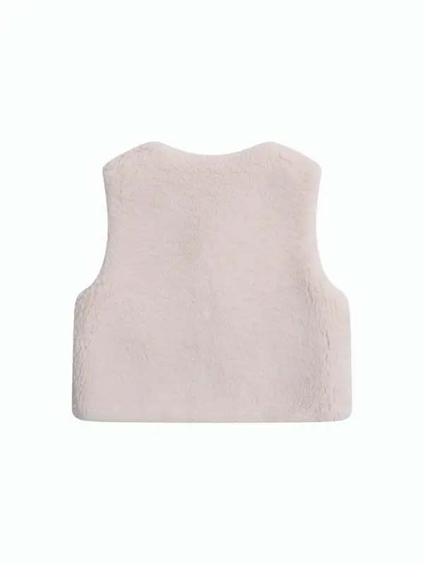 Shearling-effect sleeveless waistcoat 2 Image