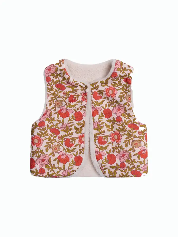 Shearling-effect sleeveless waistcoat 3 Image