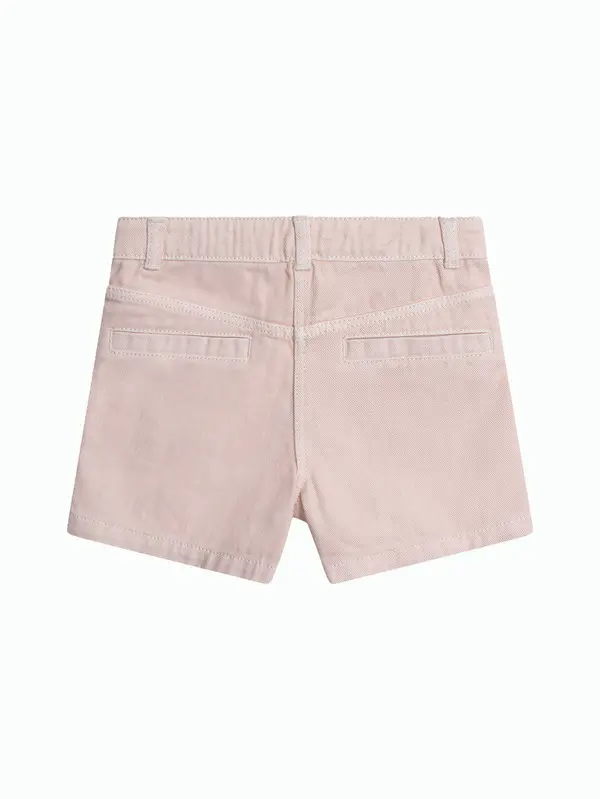 twill shorts with flower prints on pockets 2 Image