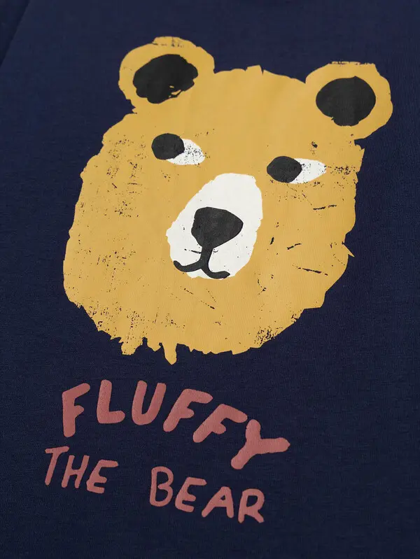 Long-sleeved T-shirt with a bear design 2 Image