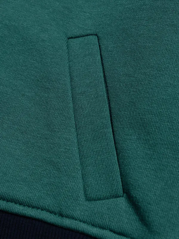 Varsity-style jacket in colourblock fleece 2 Image